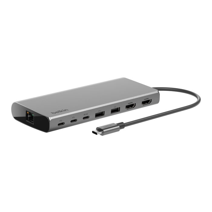Belkin Connect Universal USB-C 8-in-1 Dual Display Core Hub - Space Grey (INC015btSGY-CZ), 100W PD, 10Gbps, 2x USB-C, 2x USB-A, 2 Years Warranty INC015BTSGY-CZ