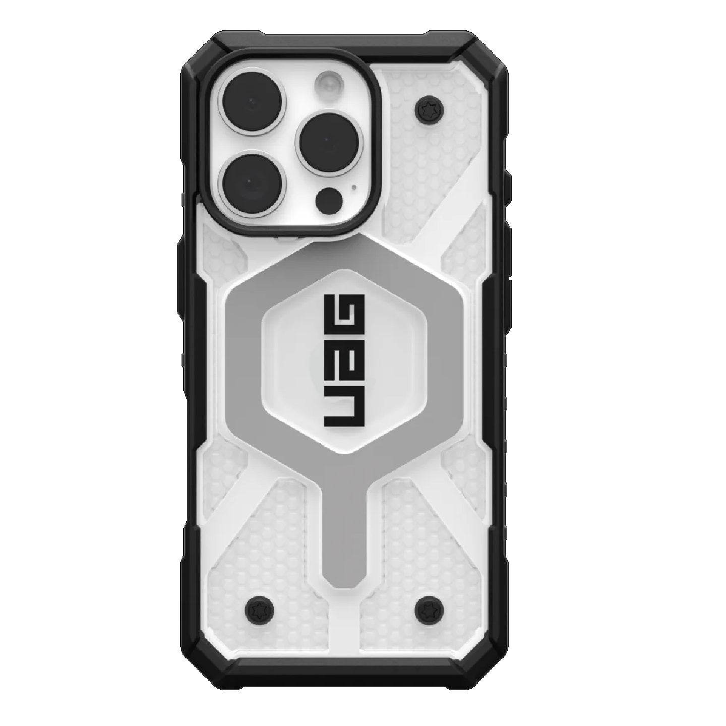 UAG Pathfinder Clear MagSafe Apple iPhone 16 Pro (6.3') Rugged Case - Ice/Silver (114464114343), 18ft Drop Protection (5.4M), 10 Years Warranty 114464114343