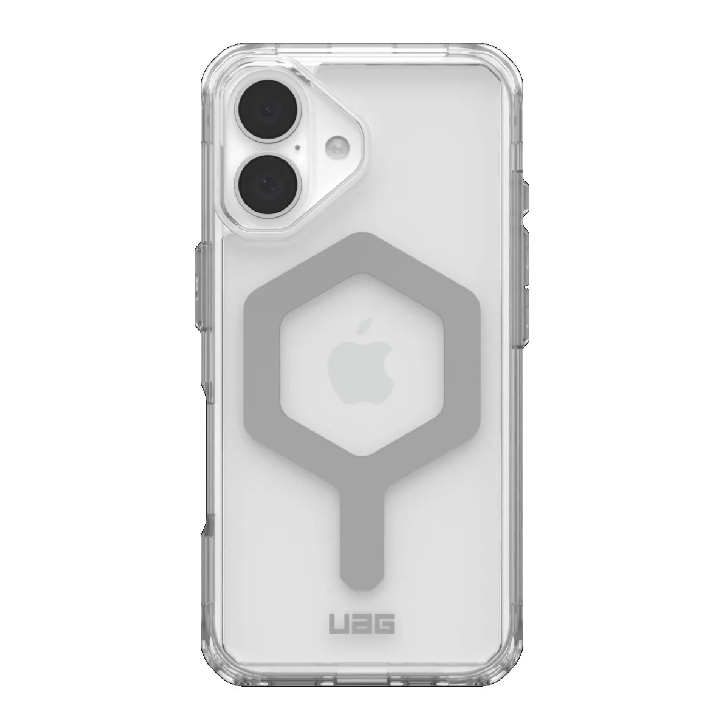 UAG Plyo MagSafe Apple iPhone 16 (6.1') Rugged Case - Ice/Silver (114482114333), 16ft. Drop Protection (4.8M), Armored Shell, 10 Years Warranty 114482114333