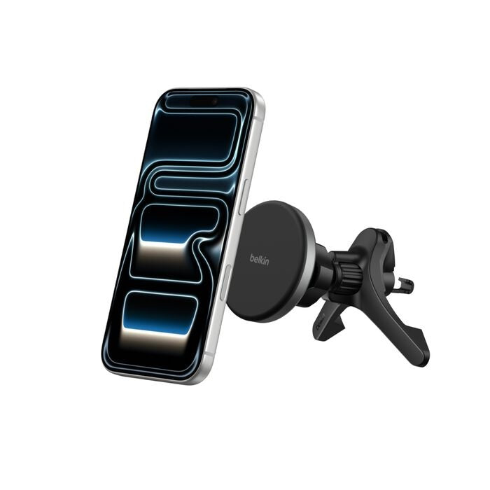Belkin Magnetic Wireless Car Charging Vent Mount With Qi2 + 27W Car Adapter + USB-C Cable (1M) - Black (WIC010fqBK), 15W, CEW $2500, 2 Years Warranty WIC010fqBK