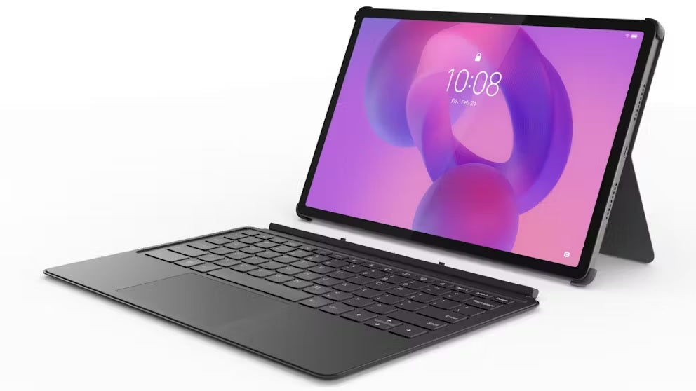 Lenovo Idea Tab Pro (12.7') Bluetooth Keyboard Pack - Storm Grey (ZG38C06017), Built-in-Kickstand, 2-iin-1 Pack, POGO Connector, 1 Year Warranty ZG38C06017