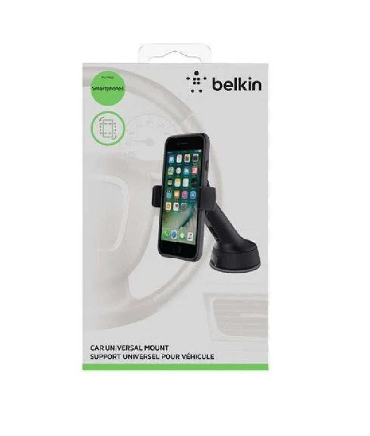 Belkin Car Universal Mount - Black (F8M978BT), Compatible up to 6' Devices, 360 Degrees Rotation, Securely Attaches to Dash/Windscreen, 2 Years Warranty F8M978bt