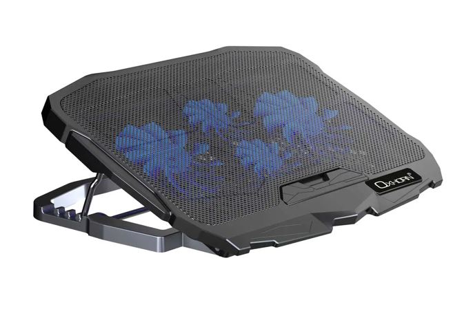 Oxhorn Laptop Cooling Stand High Adjustable 4 High Adjustable Angles 4 Silent Fans 2xUSB 2.0 Ports Fit for 9-17' Laptop/Tablet LC-1701