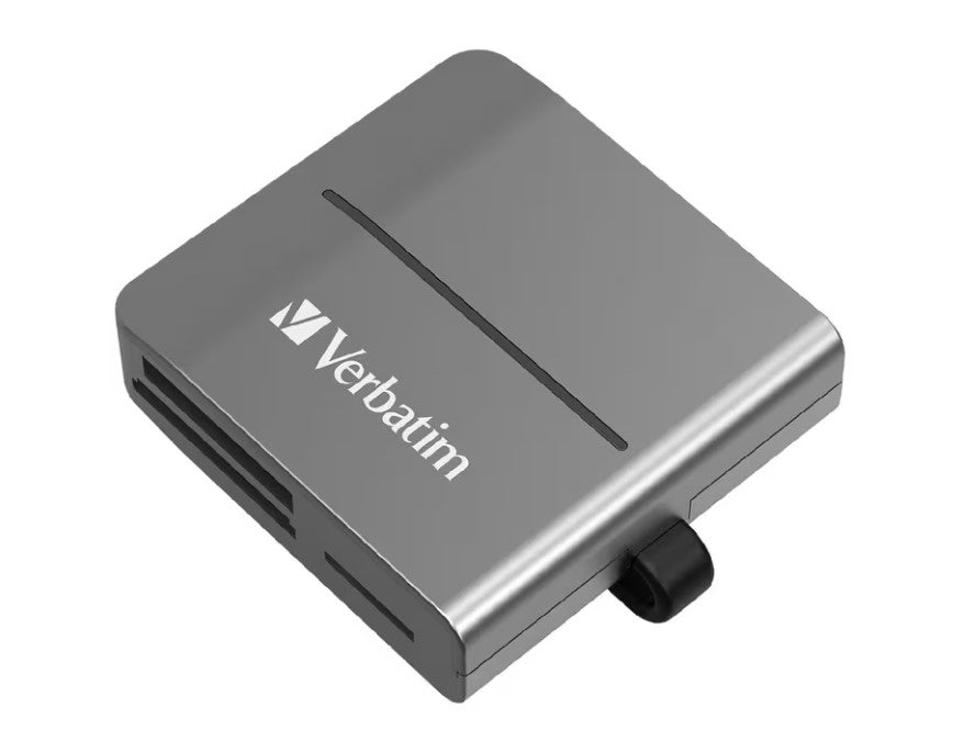 Verbatim USB 3.2 Gen 1 All- in-1 Card Reader SD, SDHC, SDXC, microSD, microSDHC, microSDXC, CF-1, Memory Stick, MS-Pro Duo, xD, and M2. 65678