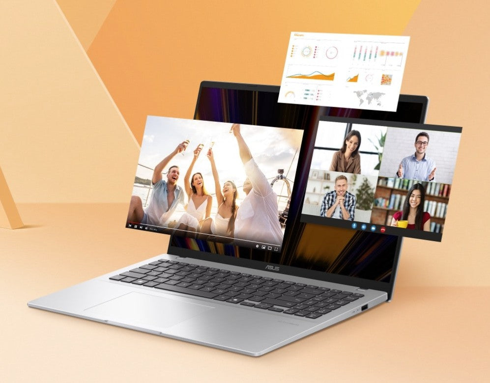 ASUS Vivobook 16' AMD R7 KRACKAN H, WUXGA (1920 x 1200) 16GB, 1TB, Silver, Win11 Home, Numpad, Copilot+ PC, ~50TOPS Notebook M1607KA-MB058W