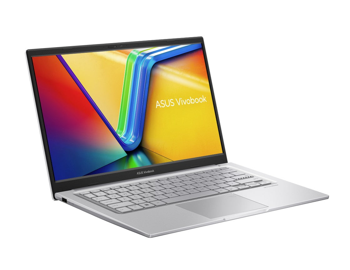 ASUS Vivobook X14 14' Intel I5-1334U 16GB 512G USB-C Windows 11 Pro WIFI 6E USB-C ErgoSense Keyboard Transparent Silver 1.4kg 1yr Wty Notebook X1404VA-NK1121X
