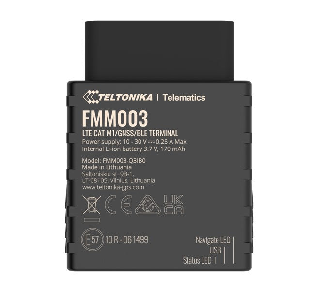 Teltonika FMM003 LTE CAT M1 Tracker with Advanced OBD OEM Data Reading for Global Coverage FMM0037FAU01