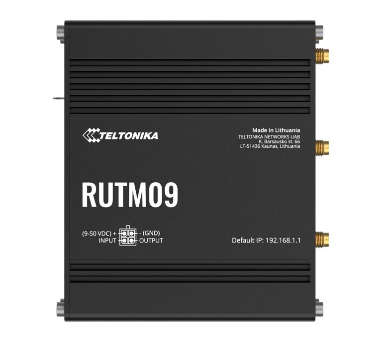 Teltonika RUTM09 wireless 4G LTE, 2 SIM cards, 4 x RJ45 ports, 10/100/1000 Mbps, PSU included RUTM09000300