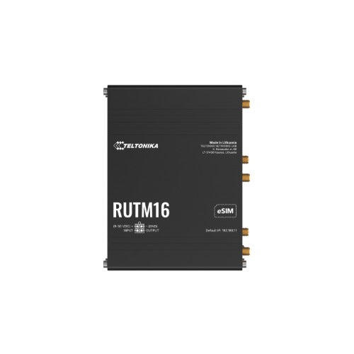 Teltonika RUTM16 CAT 6 LTE ROUTER, Global Operation with Telit Cat 6 Modem, Dual-band Wi-Fi 5, 5x Gigabit Ethernet Ports, PSU included RUTM16000300