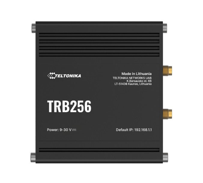 Teltonika TRB256 Industrial IoT Gateway, 4G/LTE(Cat 4), Dual SIM, 450 MHz BAND, Auto-Failover, Backup WAN, Supports DNP3, PSU excluded TRB256000200