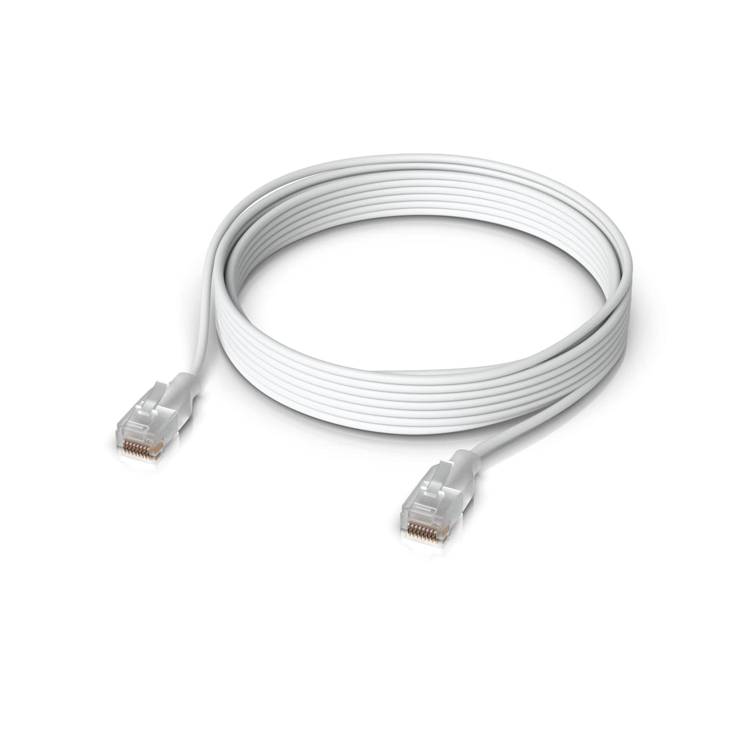 Ubiquiti UniFi Etherlighting Patch Cable, Length 8M, White, Nano-thin patch cable with 10 GbE support, designed to showcase Etherlighting effects. UACC-Cable-Patch-EL-8M-W