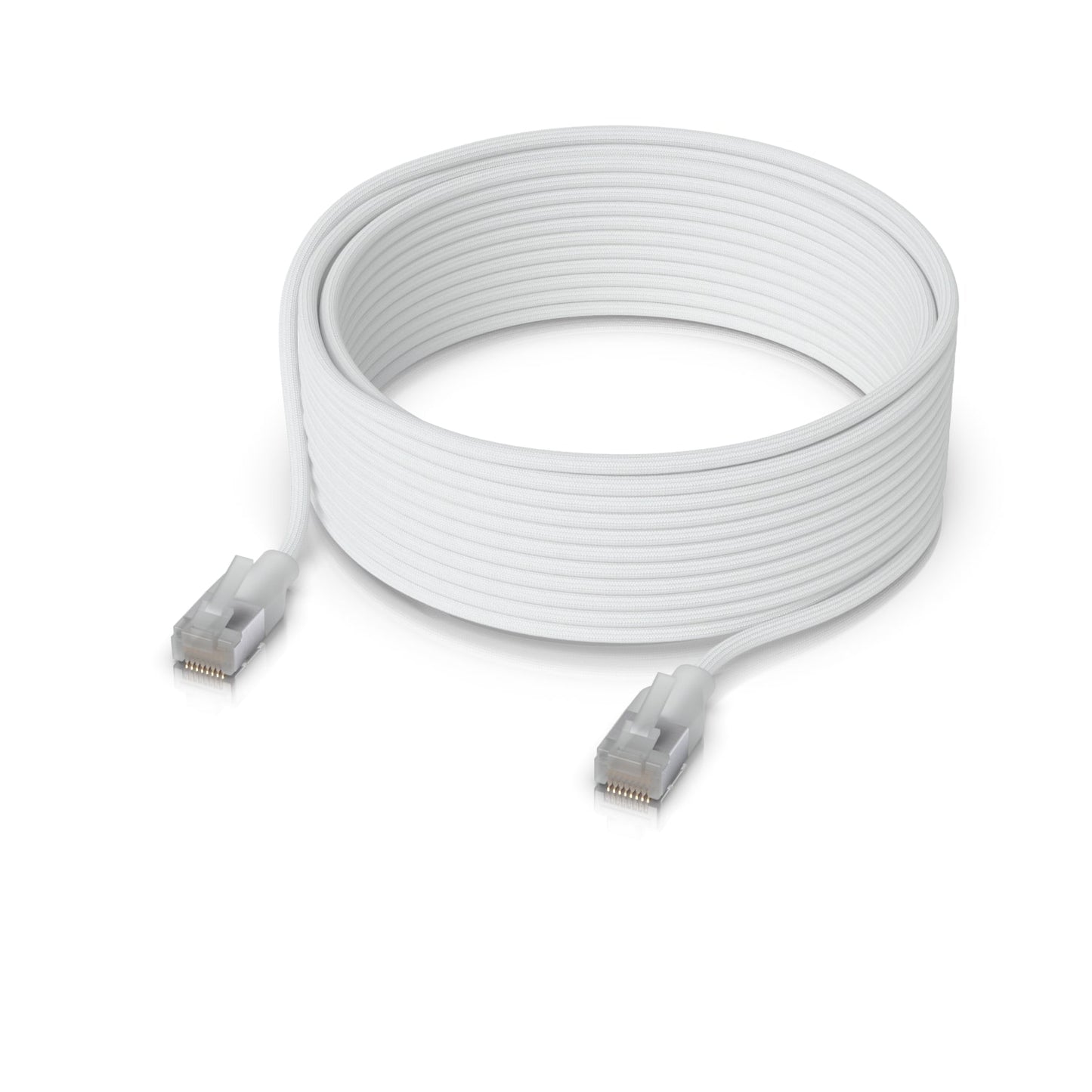 Ubiquiti UniFi Premium Patch Cable, 15M, White, Ultra-thin Braided Patch Cable, Designed And Optimized For 10 GbE Networking. UACC-Cable-Patch-EL-C6A-15M-W