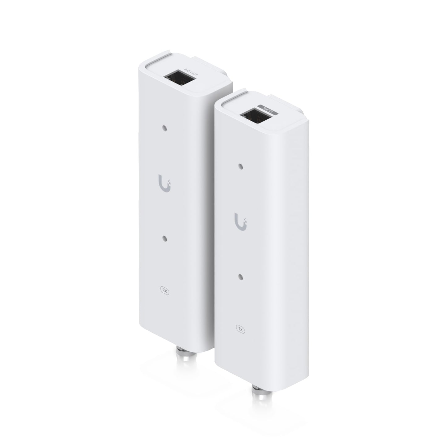 Ubiquiti Pair of extenders that extends PoE over twisted-pair or coaxial cables, ideal for retrofit scenarios. UACC-Retrofit-PoE-2Wire