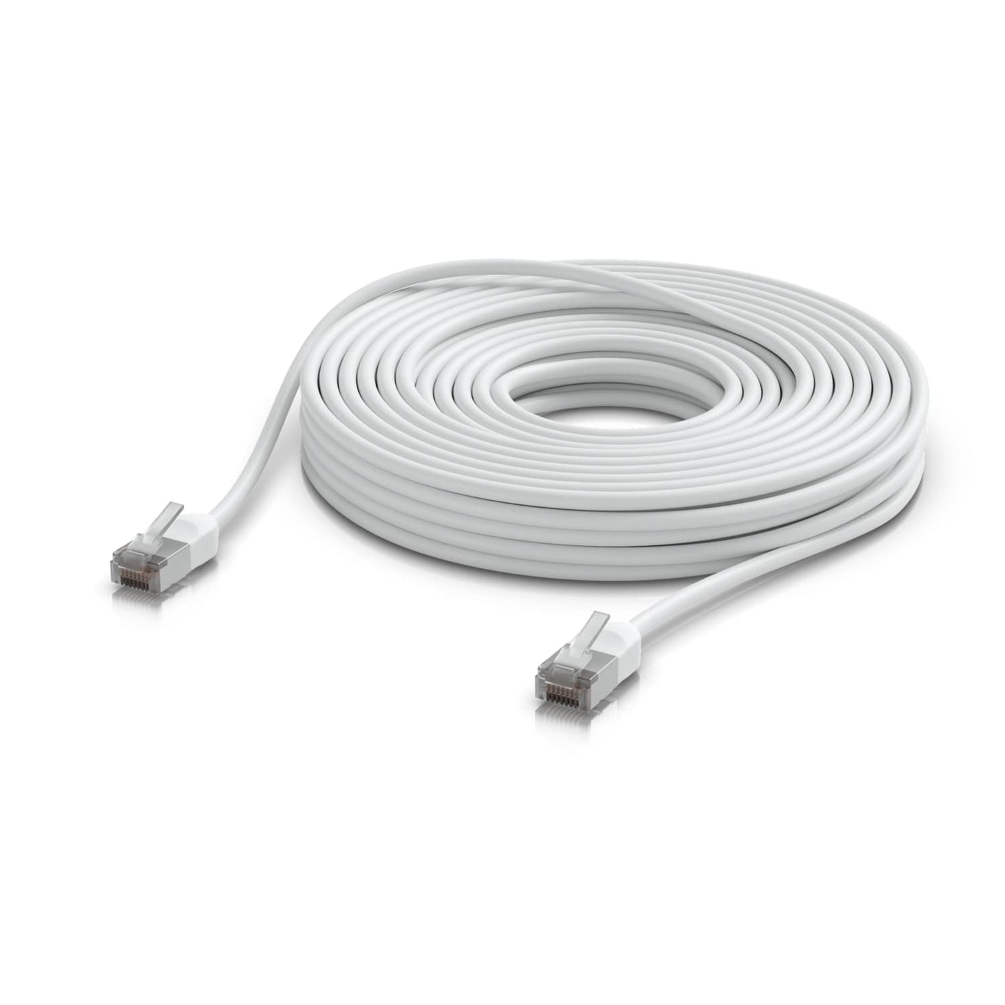 Ubiquiti UniFi Premium Patch Cable Outdoor, 15M, White, Ultra-thin, Rugged, Shielded Patch, Designed &Optimized, For 10 GbE networking, 2Yr Warr UACC-Cable-Patch-Outdoor-C6A-15M-W