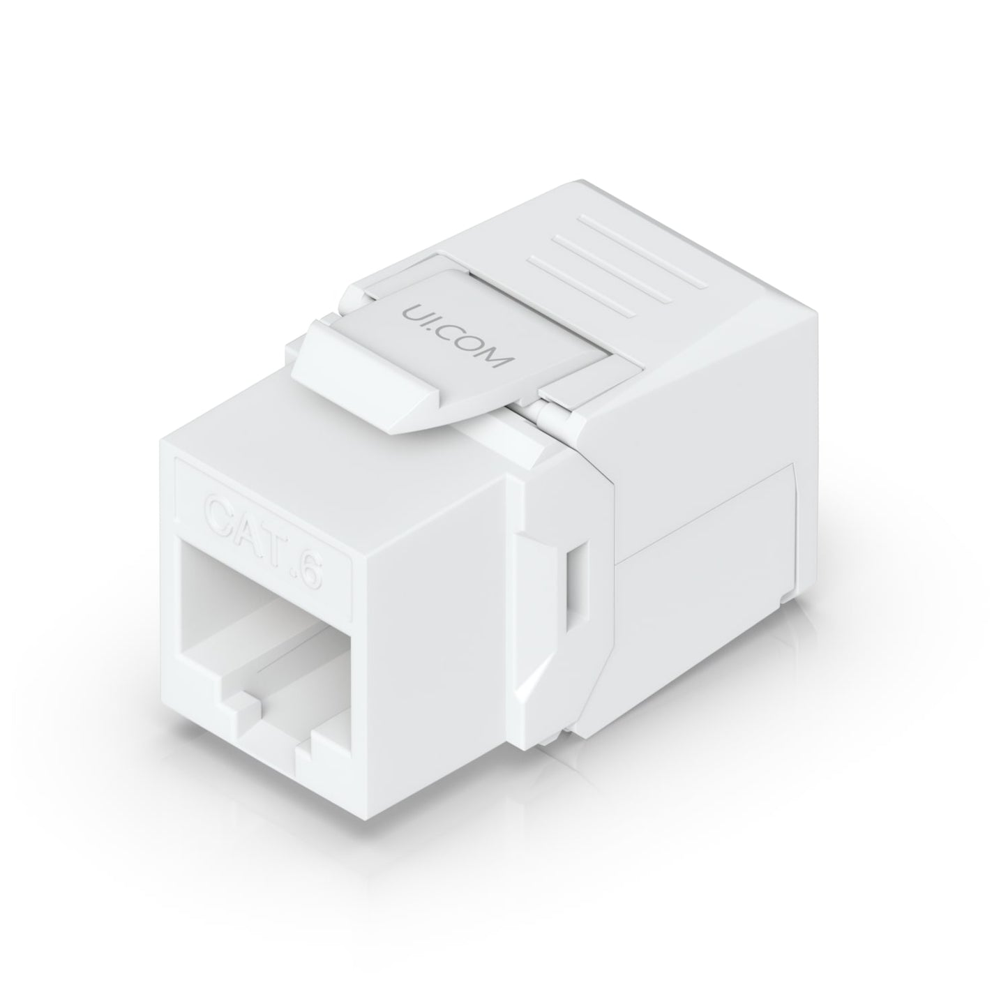 Ubiquiti Cat6 Keystone Jack, 12-Pack, White, Toolless Keystone For Terminating A Cat6 Ethernet Jack Without The Use Of A Punch-Down Or Crimping Tool UACC-Keystone-Jack-C6
