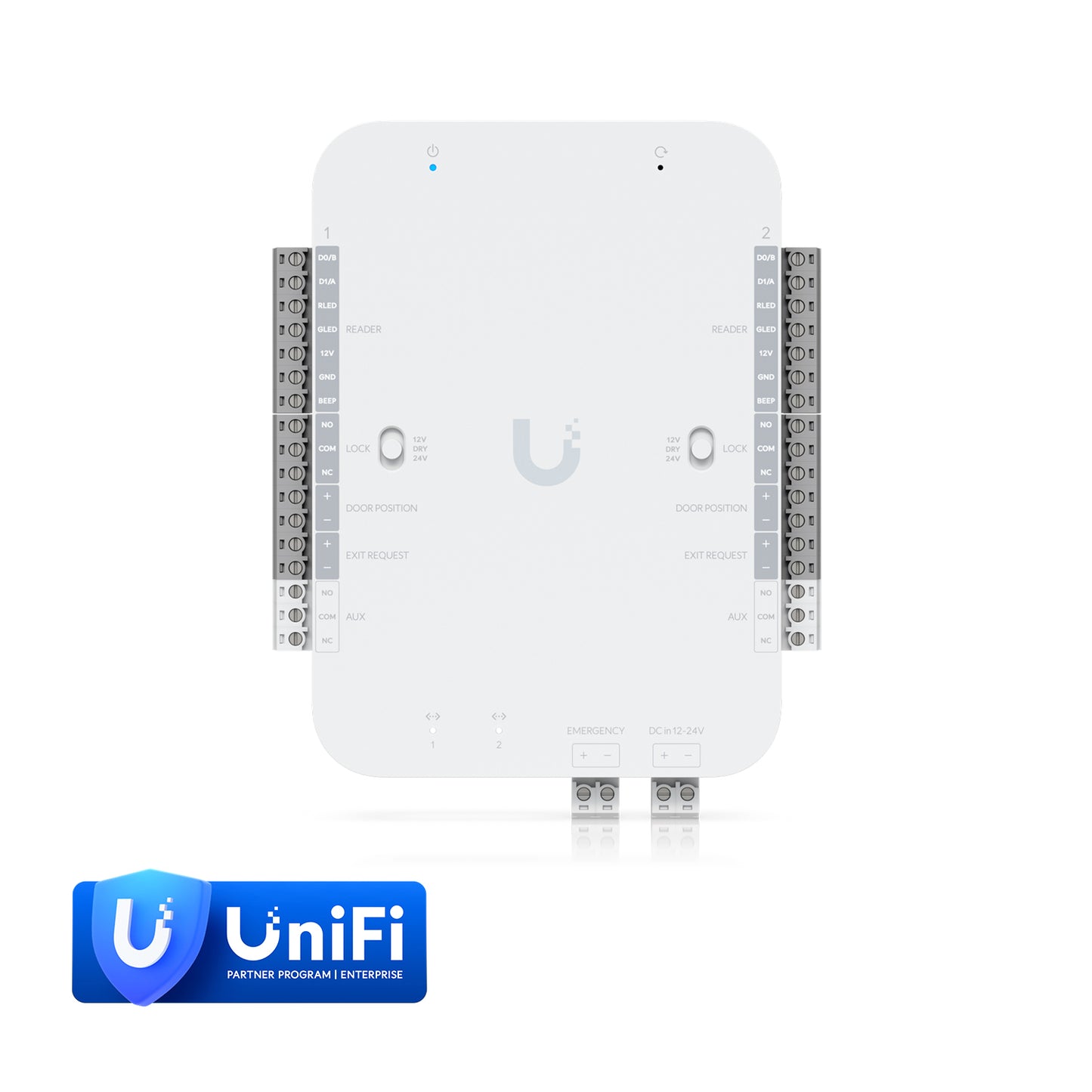 Ubiquiti Retrofit Hub, DC-powered Hub Supports Wiegand And OSDP Readers, Provides Entry And Exit Control For Up To Two Doors *Avail for Deal Reg* UA-Retrofit-Hub-2
