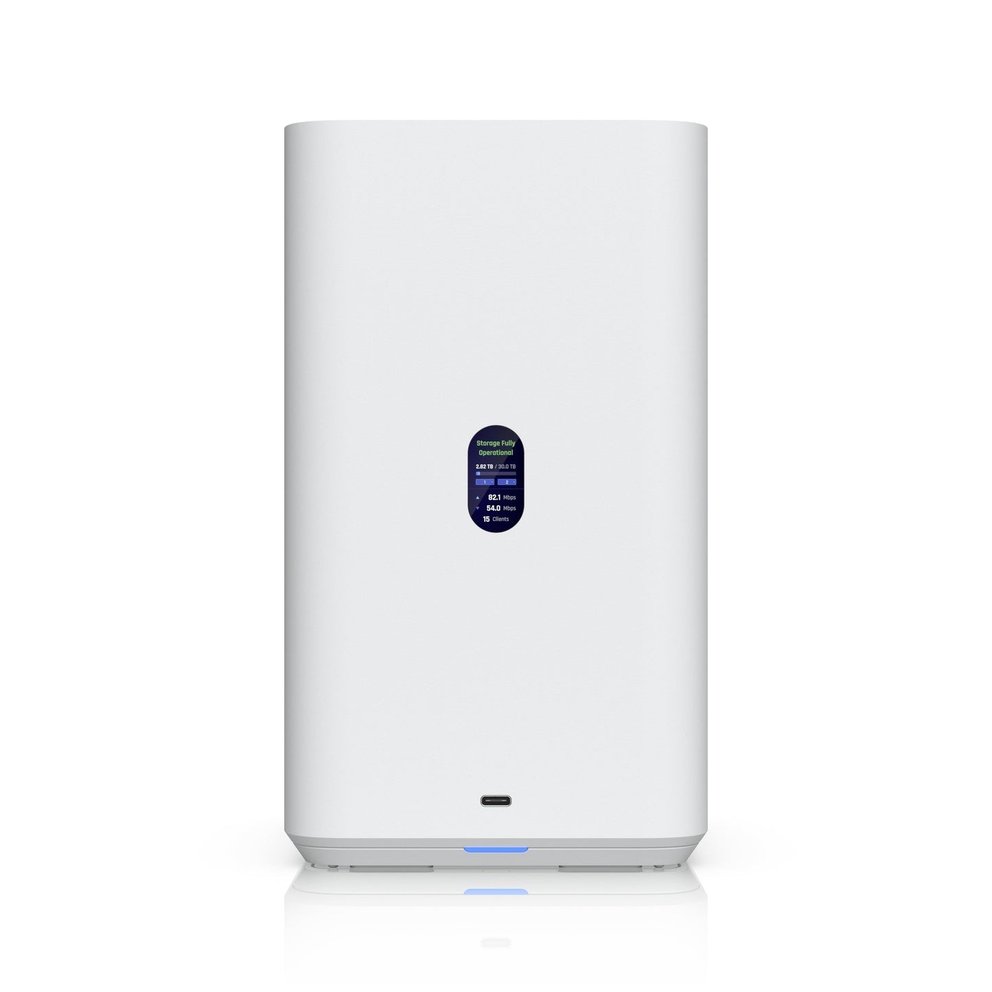 Ubiquiti UNAS 2, White, UniFi Network Attached Storage (2) 3.5' HDD Bays, 2.5 GbE Networking, USB-C Connectivity, Included PoE++ Adapter, Compact Foot UNAS-2-W