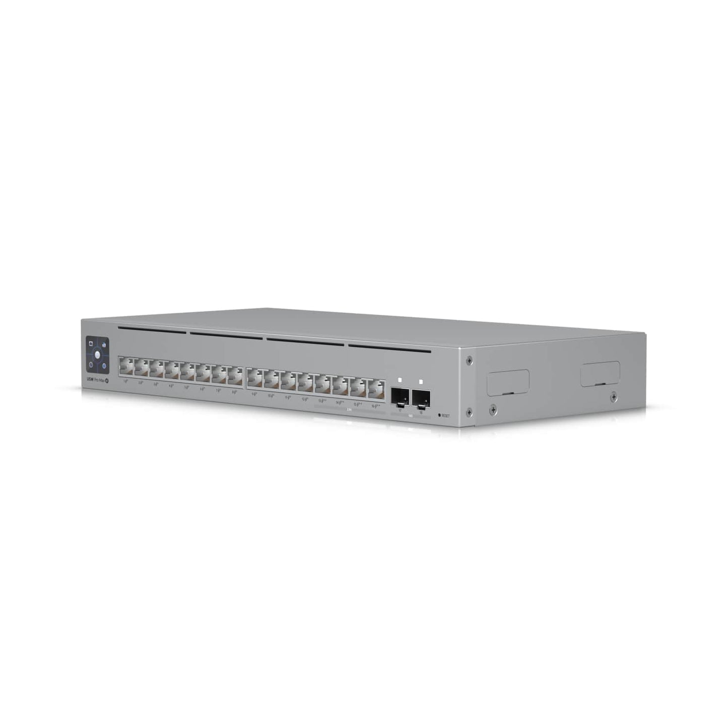 Ubiquiti UniFi Network, Pro Max 16 PoE Switch, 16-port, Layer 3 Etherlighting, 2.5 GbE, PoE++ Output, Versatile Mounting Option, 180W PoE, USW-Pro-Max-16-PoE