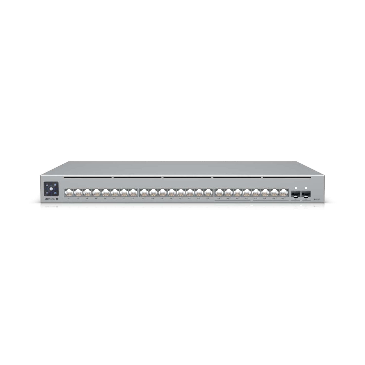 Ubiquiti UniFi Network, 24-Port, POE 400W, (8) 2.5GbEPoE++, (16) GbE Ports - (8) PoE+, (8) PoE++, (2)10G SFP+, Layer3, Rack Mount, USW-Pro-Max-24-PoE
