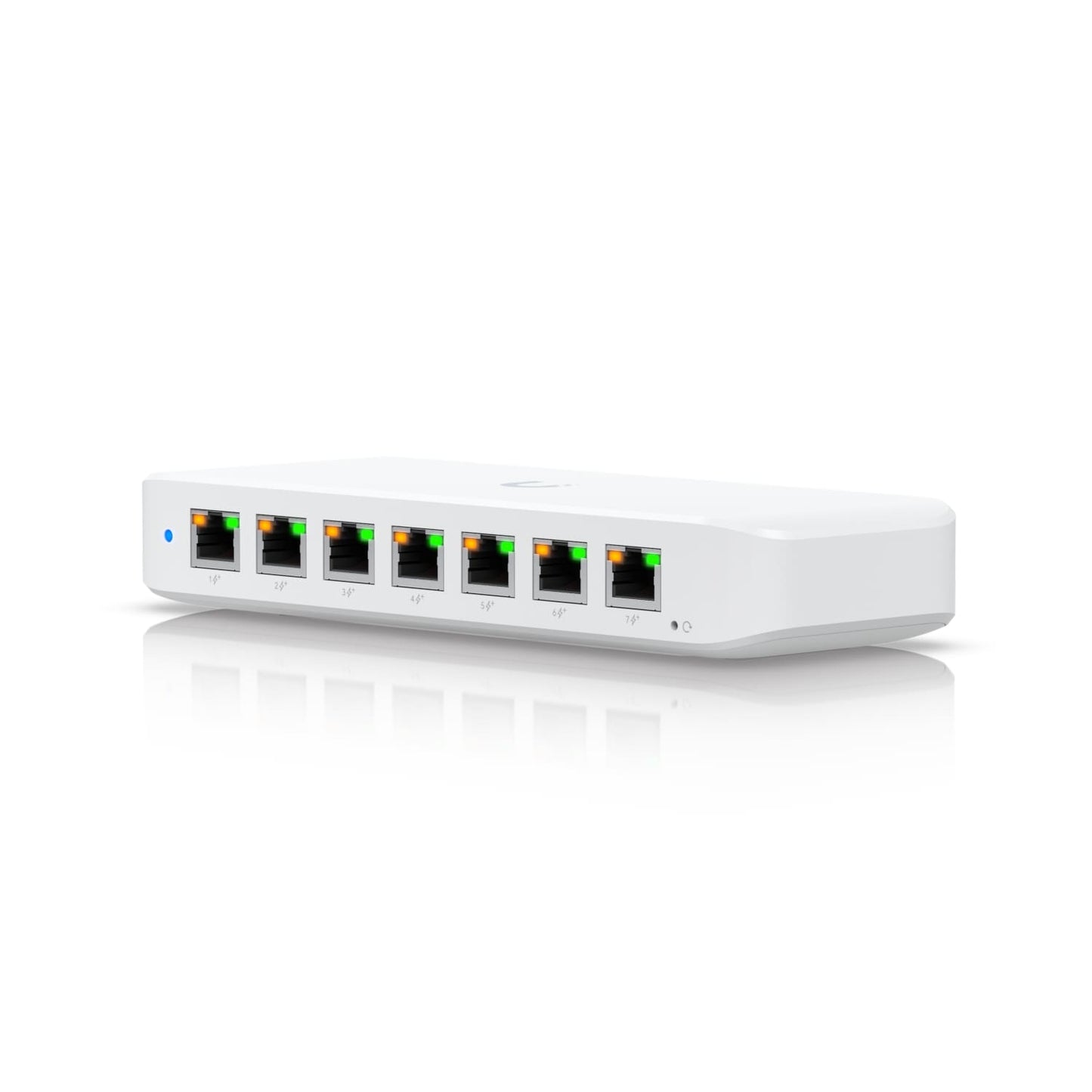 Ubiquiti Ultra 42W, Compact Layer 2, 8-port GbE PoE Switch, Versatile Mounting Options, 7 PoE/PoE+ No Power Supply, PoE++ Input, USW-Ultra