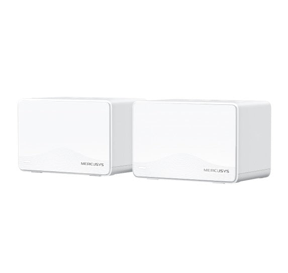 Mercusys Halo H25BE(2-pack) BE3600 Whole Home Mesh Wi-Fi 7 System, 460 m², 688 Mbps at 2.4 GHz, 2880 Mbps at 5 GHz, MLO, 4096-QAM, OFDMA, EHT160 on 5 Halo H25BE(2-pack)