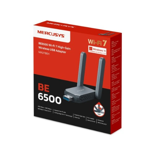 Mercusys BE6500 Wi-Fi 7 High-Gain Wireless USB Adapter (MA37BEH) MA37BEH