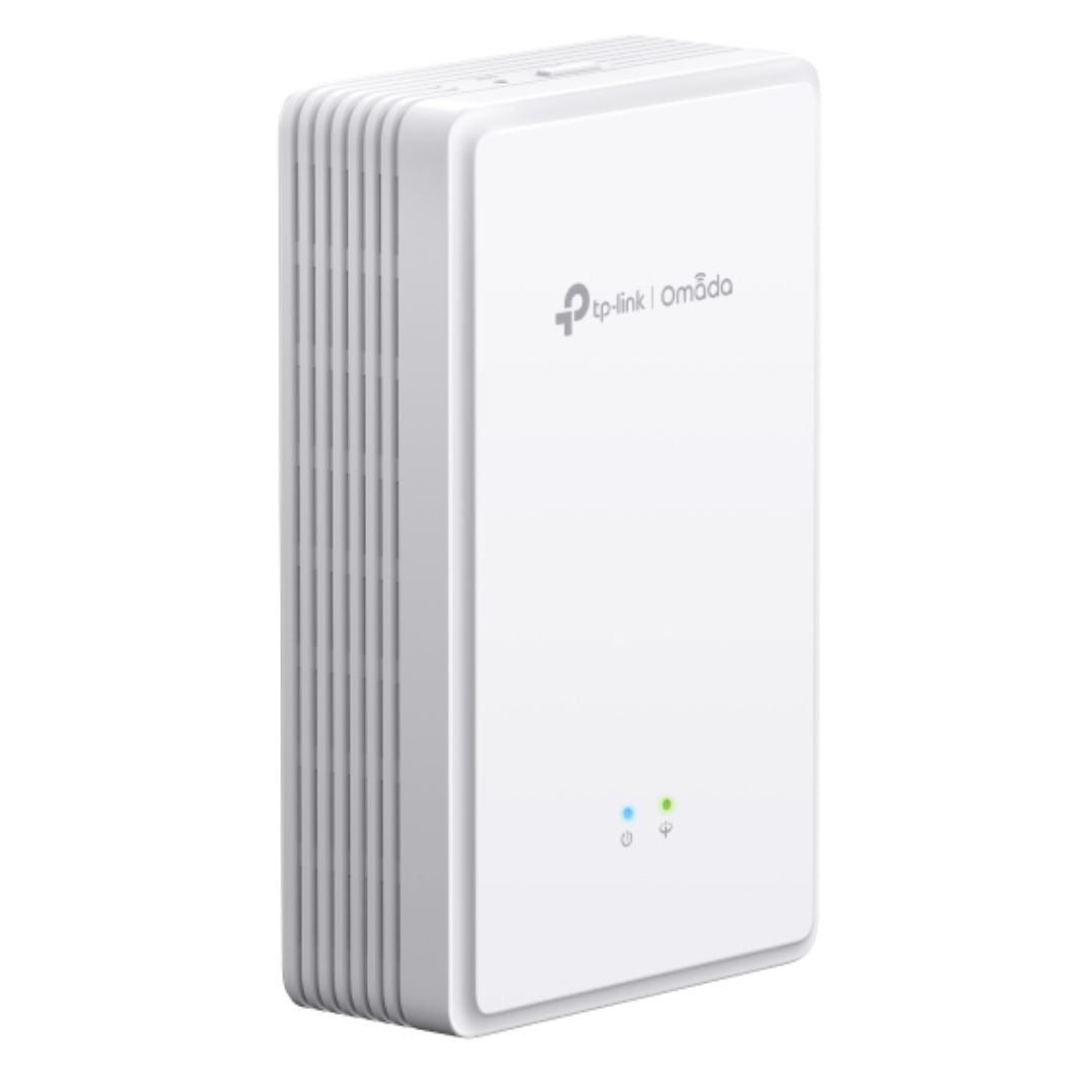 TP-Link EAP615GP-Wall Omada AX1800 Wi-Fi 6 Wall Plate GPON Access Point, 574Mbps at 2.4 GHz + 1201 Mbps at 5 GHz, AC Power, 4xInternal Antennas, MU-M EAP615GP-Wall