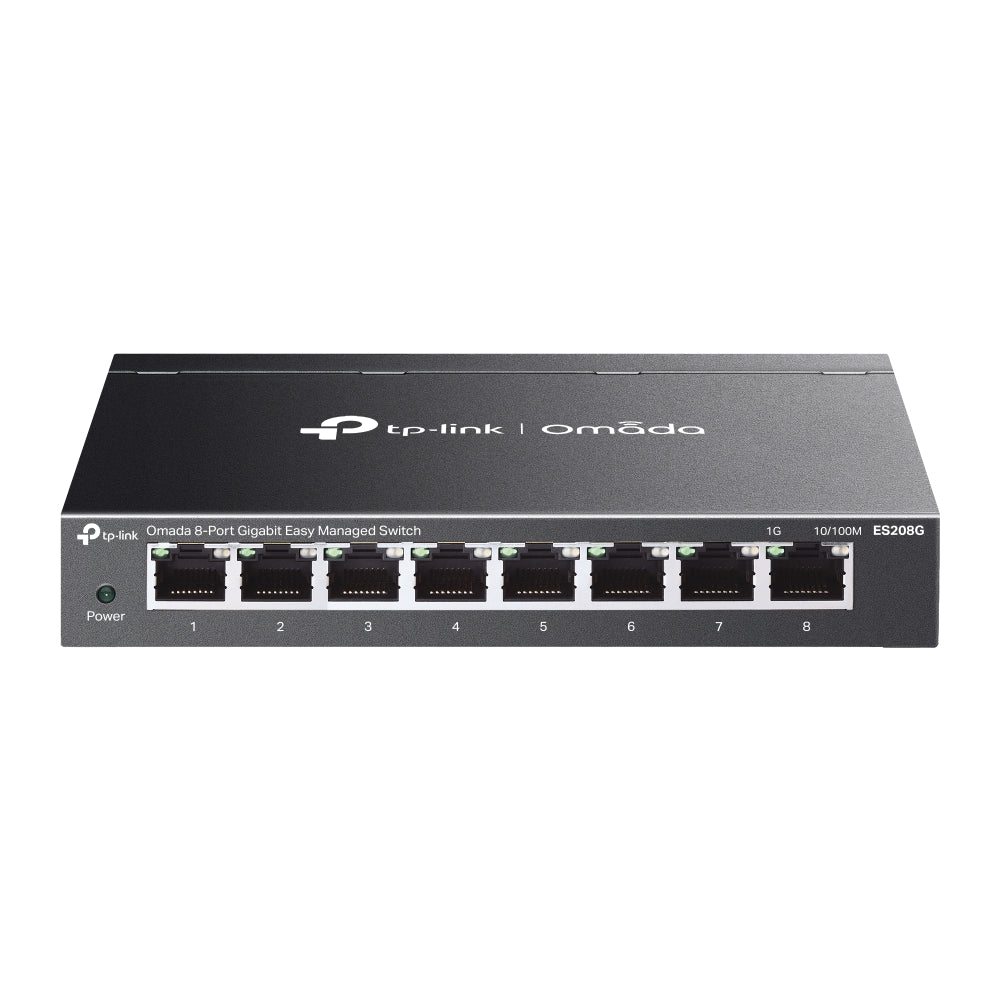 TP-Link ES208G Omada 8-Port Gigabit Easy Managed Switch, Flow Control, Loopback Detection, Port Isolation, Port Mirroring, LAG, VLAN, IGMP Snooping, Q ES208G