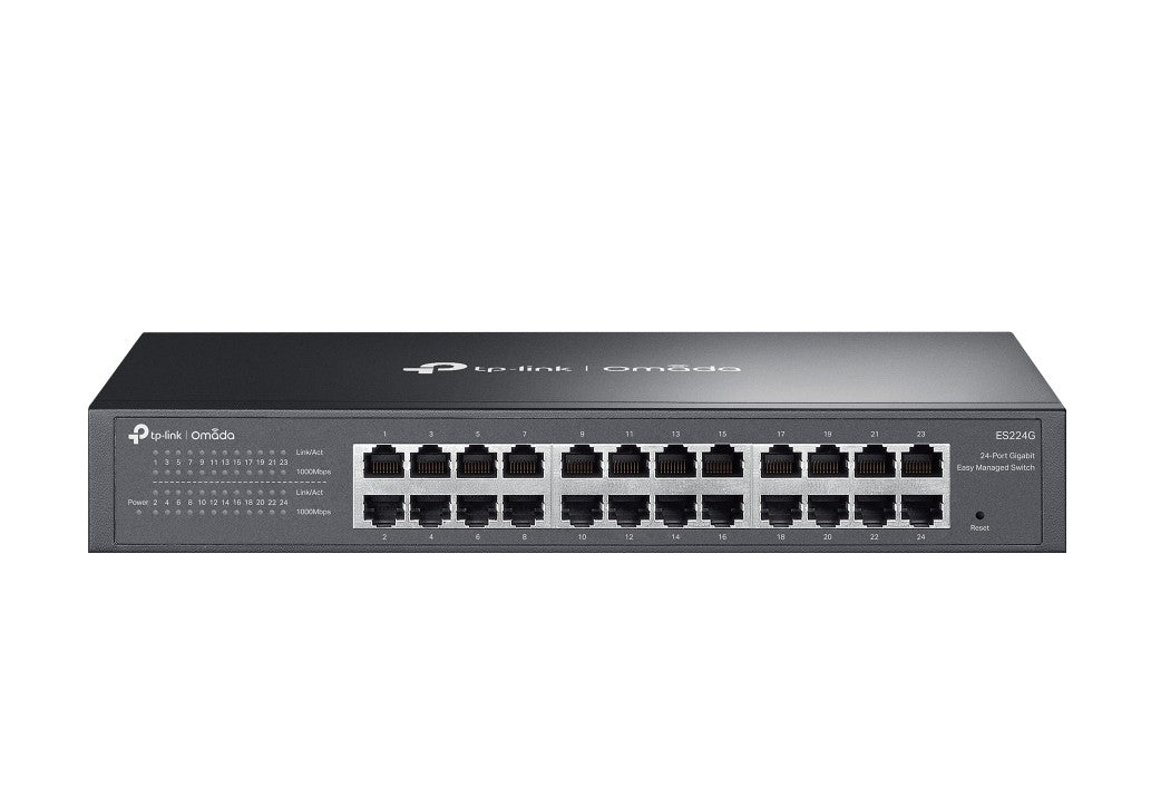 TP-Link ES224G Omada 24-Port Gigabit Easy Managed Switch, Flow Control, Loopback Detection, Port Isolation, Port Mirroring, LAG, VLAN, IGMP Snooping, ES224G