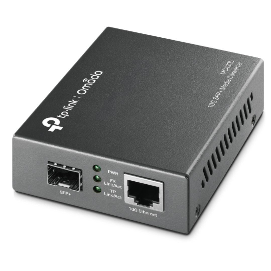 TP-Link MC420L Omada 10G Multi-Gigabit SFP Media Converter, 1x 1G/2.5G/5G/10Gbps Auto-Negotiation RJ45 ports supporting Auto-MDI/MDIX MC420L