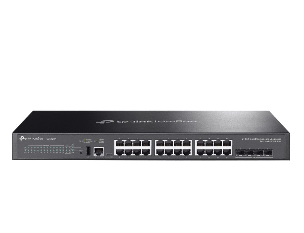 TP-Link SG5428X Omada 24-Port Gigabit Stackable Lite L3 Managed Switch with 4x 10G Slots SG5428X