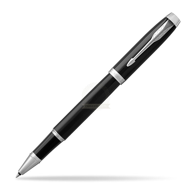 Parker IM Rollerball Pen - Black Lacquer, Chrome Trim with Gift Box - 1931658