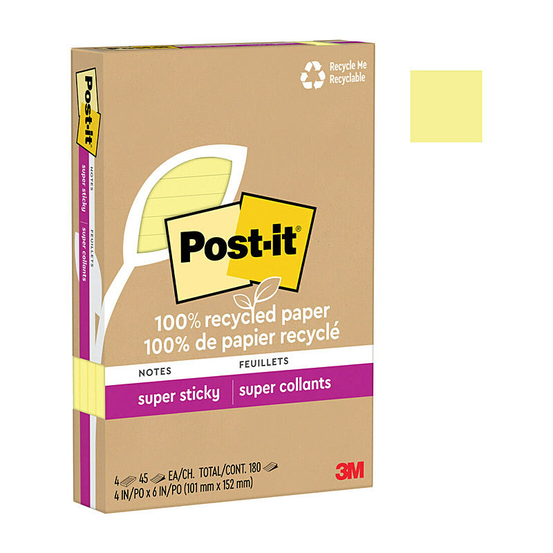 Post-It Super Sticky 4621R-4SSCY 101x152 Pk4 - 7100290344