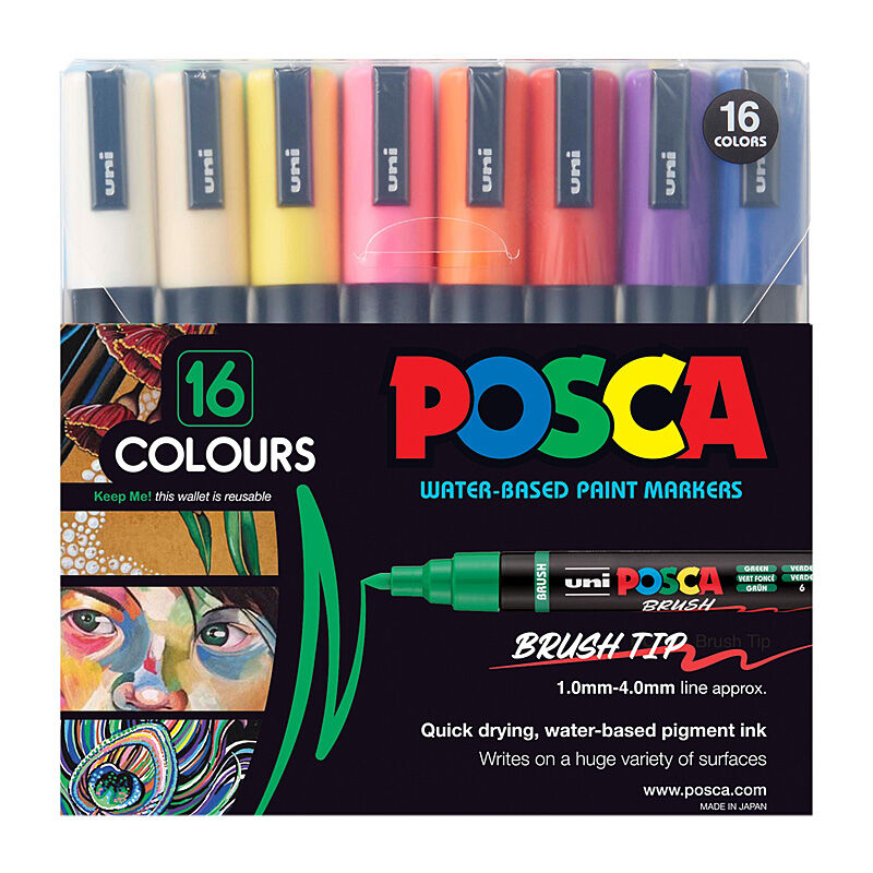 Posca PC5BR Paint Mrk Ast Pk16 - PC5BR16C
