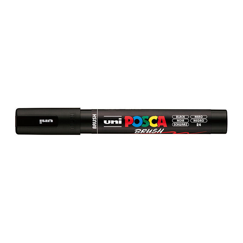 Posca Medium Brush Tip Black - PC5BRBK