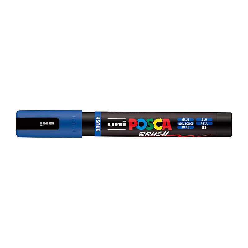 Posca Medium Brush Tip Blue - PC5BRBL