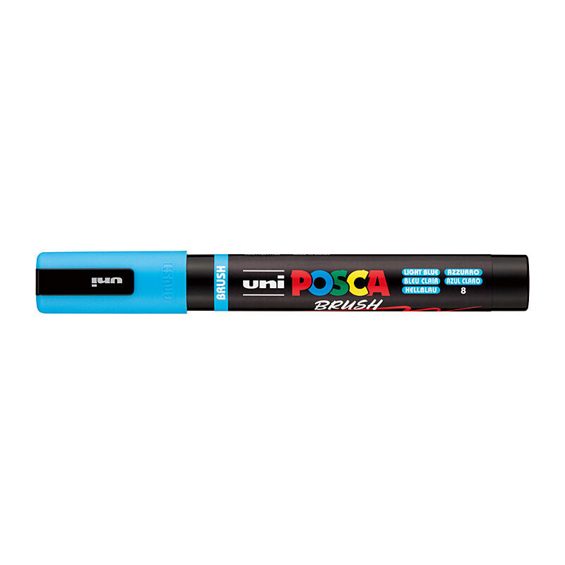 Posca Medium Brush Tip Lt Blue - PC5BRLB
