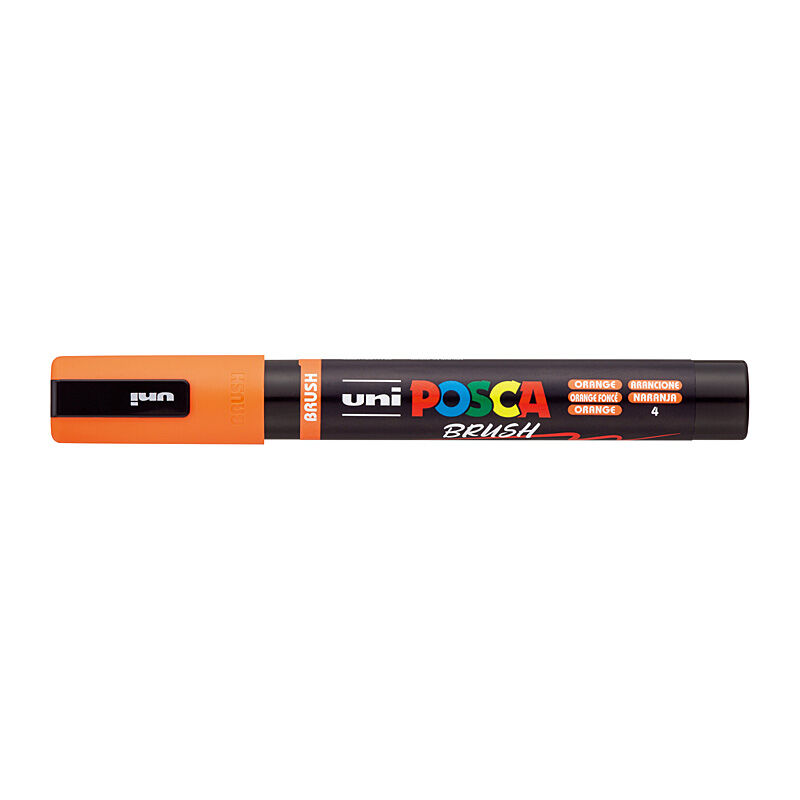 Posca Medium Brush Tip Orange - PC5BROR