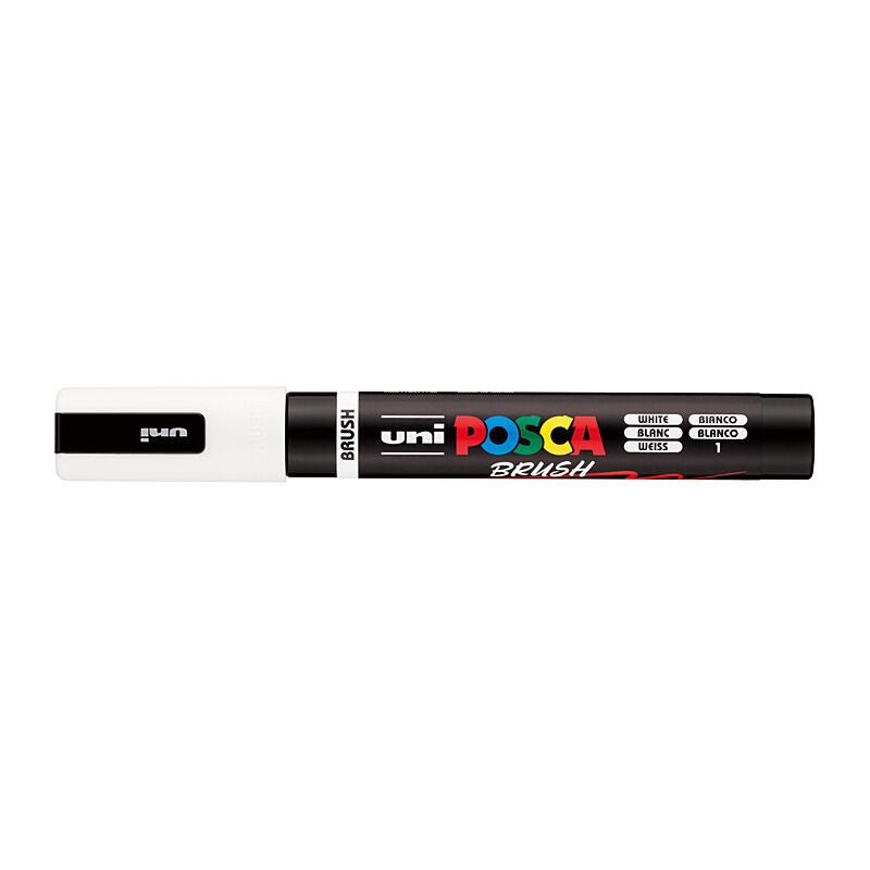 Posca Medium Brush Tip White - PC5BRWH