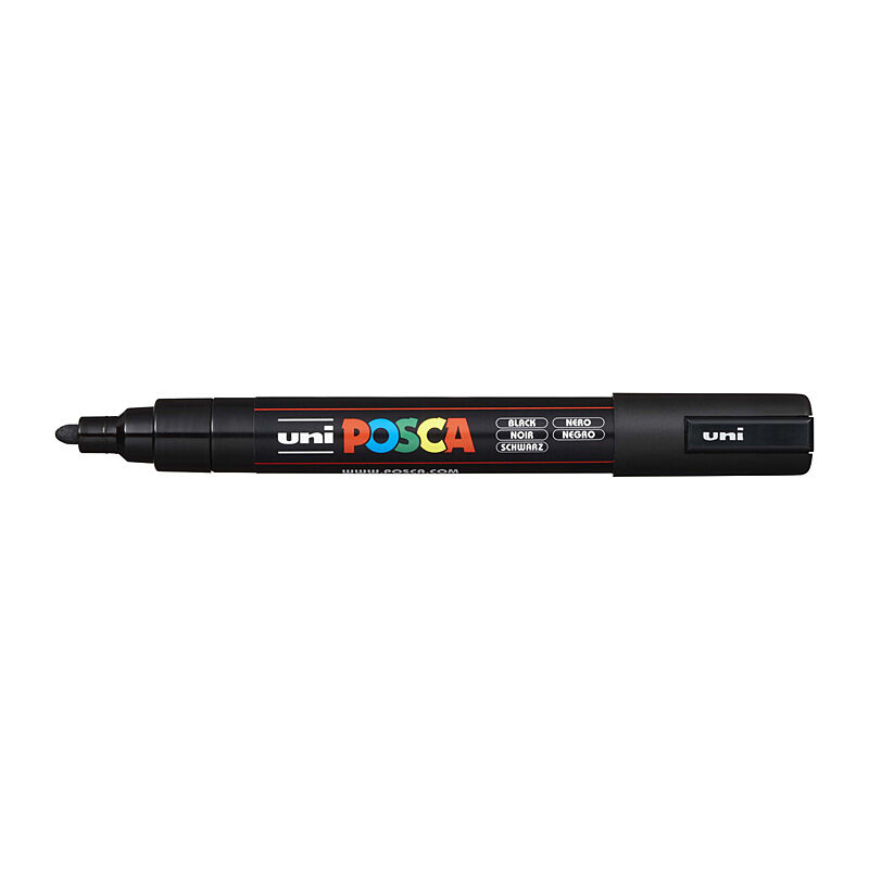 Posca PC-5M Med Blt Paint Black - PC5MBK