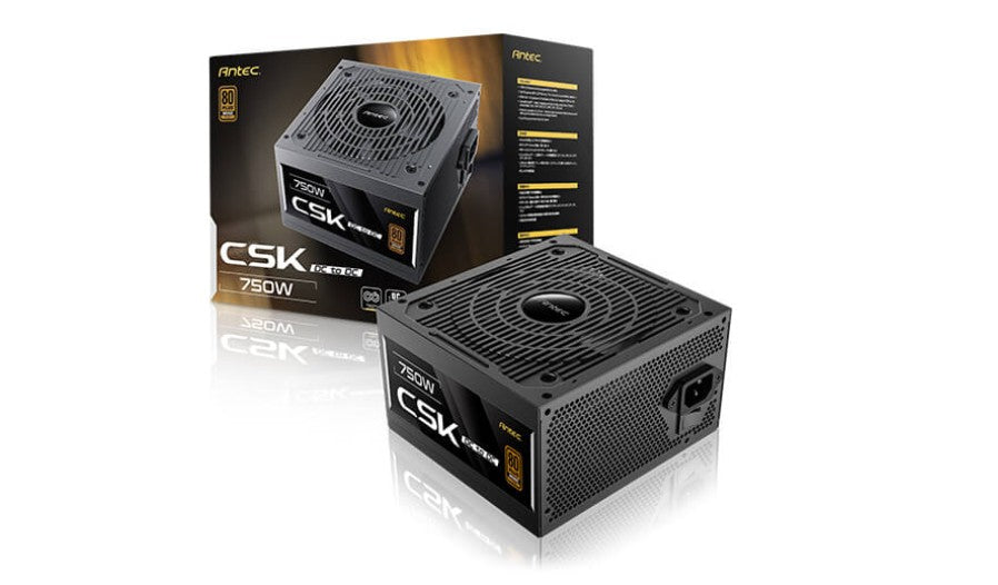 Antec CSK750DC 80+ Bronze, PCIE 5.1, Continuous Power, DC to DC, Flat Cables, 5Yrs Wty. CircuitShield Protections, Thermal, Reliable Value Power Supply CSK750 DC AU