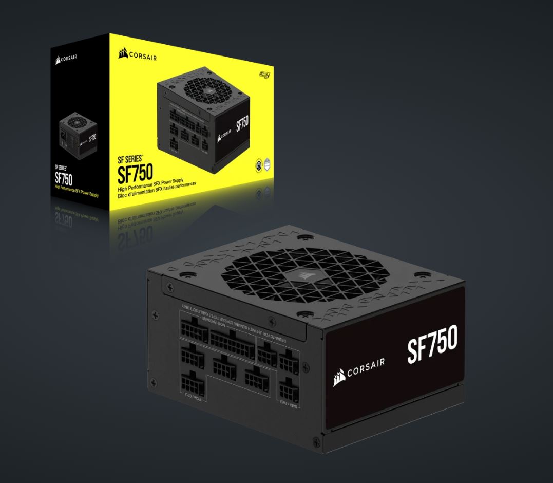 Corsair SF Series SF750 Fully Modular 80 PLUS Platinum SFX Power Supply (AU) - 750W, 92mm FDB, 8xSATA, 2xEPS, 2xPCIe, Type 5, 100K hrs, ATX 3.1 CP-9020284-AU