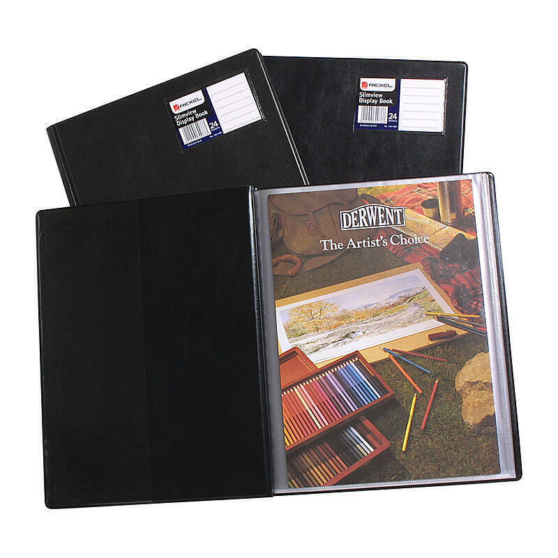Rexel Display Book A4 S/View 24 Pocket Black - R10015BK