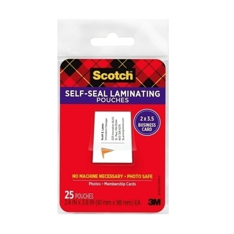 Scotch SelfLaminate Pch Pk25 Box of 12 - 7000122971