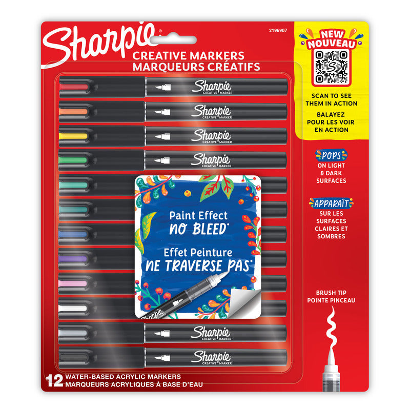 Sharpie Creative Mrk Brush Ast Pk12 - 2196907