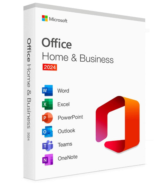 Microsoft Office Home & Business 2024 English APAC Medialess Retail New. Includles Word, Excel, PowerPoint, Outlook for PC and Mac EP2-06629