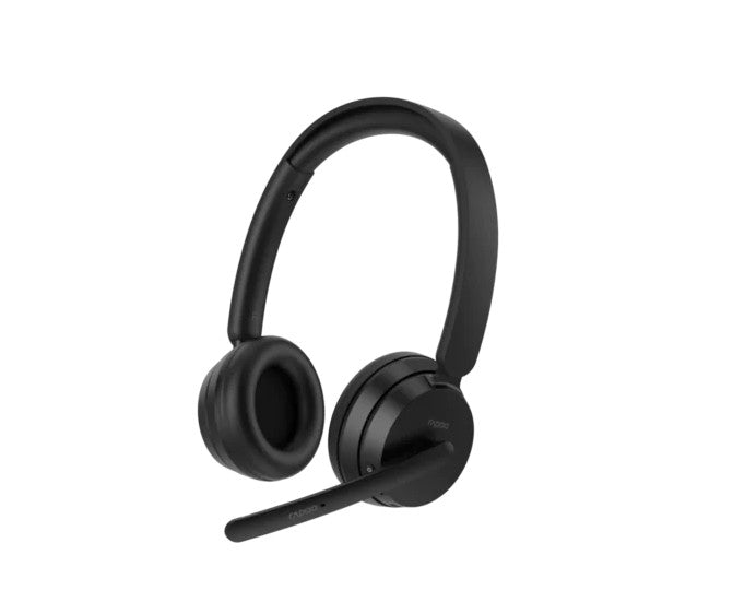 RAPOO H200 Wireless Stereo Headset, Dual-mode Wireless, Single Headband, Lightweight Design, Comfortable fit 40mm Speaker H200-BK