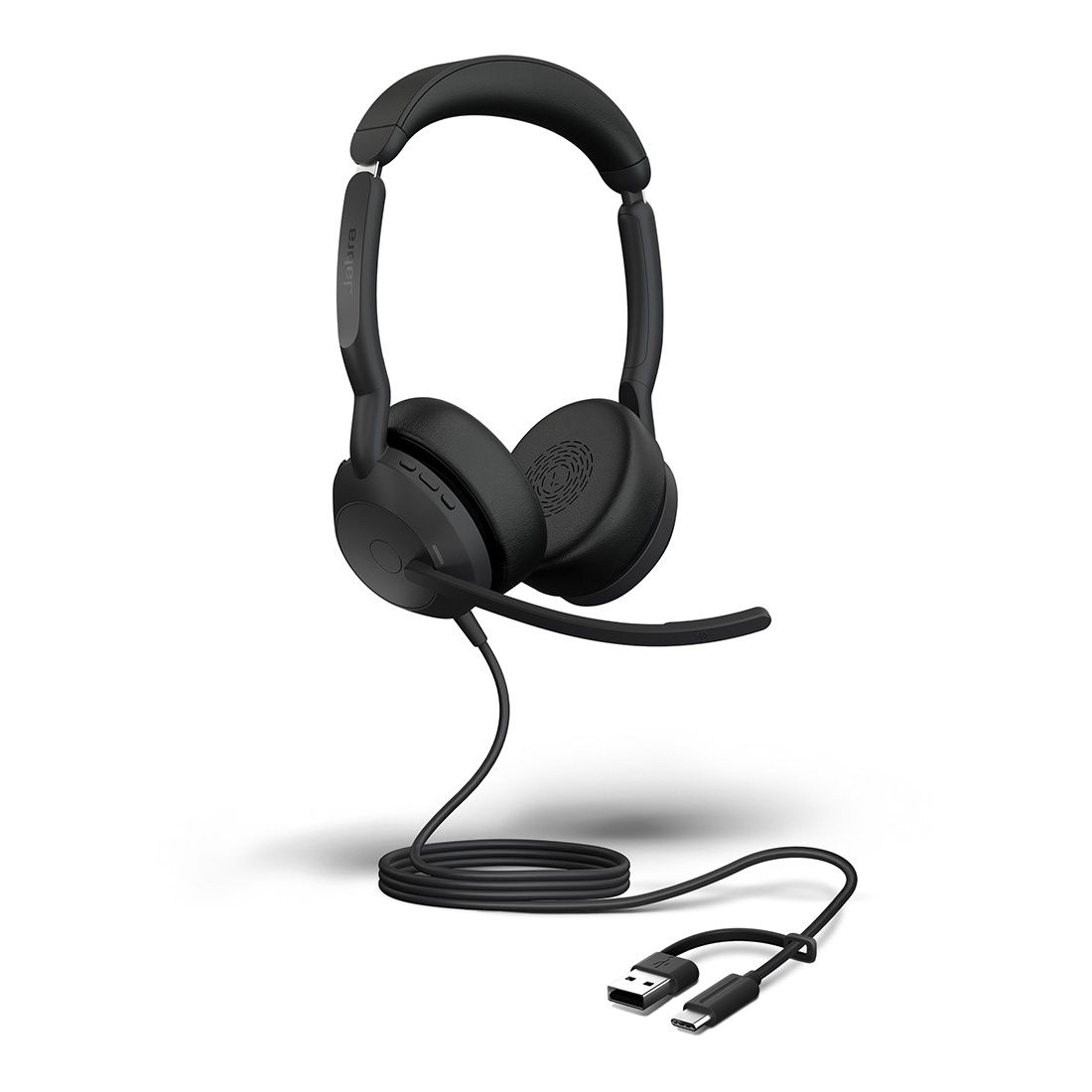 Jabra Evolve2 50, USB C/A UC Stereo Headset, Bluetooth, 4 microphones, Active Noise Cancellation, Busylight, Call management, Air Comfort technology 25089-989-799