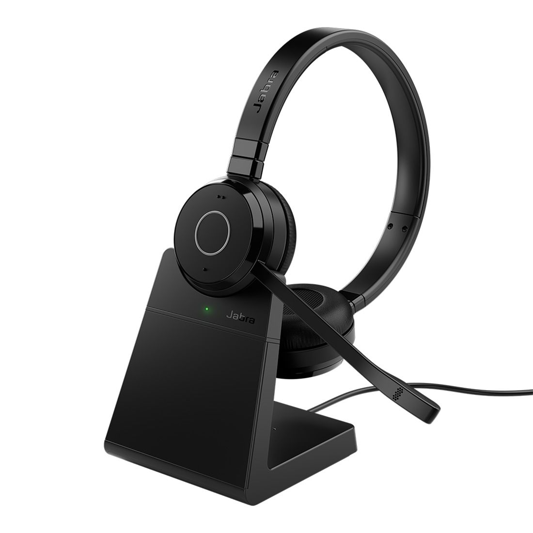 Jabra Evolve 65 TE Link390a Teams Stereo Stand Bluetooth Headset, 16-hour battery life, 30-metre wireless range, Passive Noise Cancellation BusyLight 6699-833-399