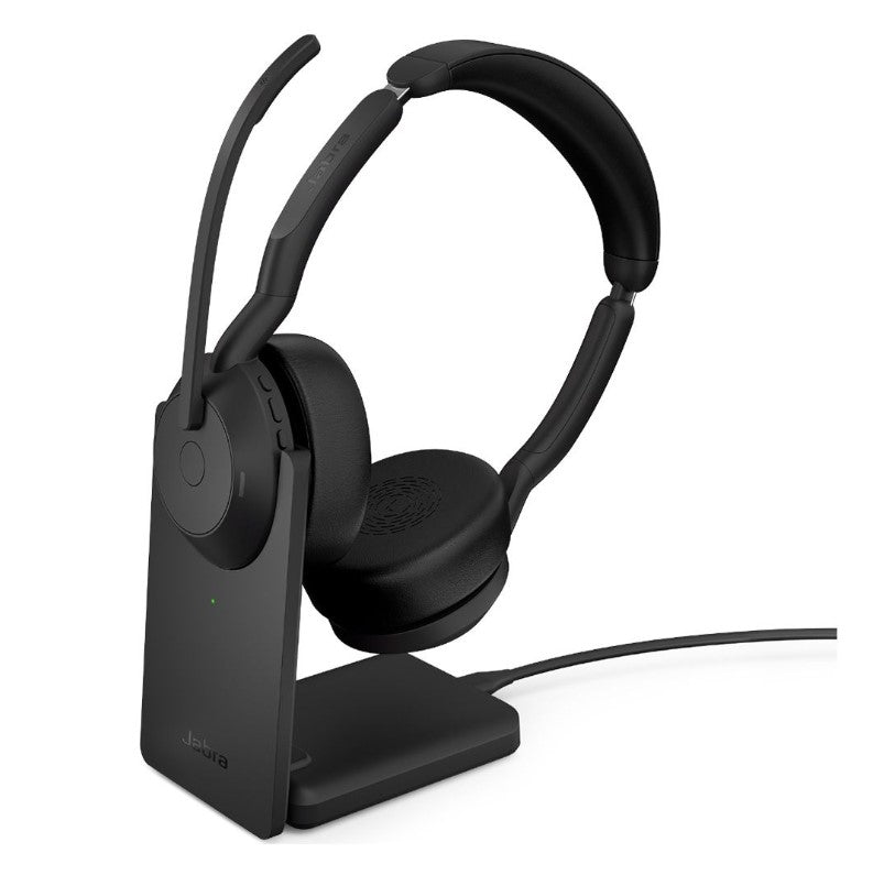 Jabra Evolve2 55 Link380a UC Stereo Stand USB-A, Link 380 Bluetooth Adapter, 30m Wireless Range, 18 Hours Battery Life, ANC 25599-989-989
